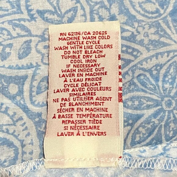 Vintage Y2K Guess Camisole Top Blue Paisley Brown Floral Lace Babydoll Cotton - Picture 16 of 16